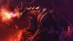 Fire horns artwork fantasy art