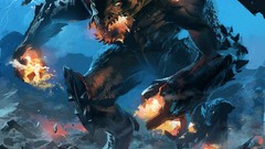 Fire horns rift demons artwork video games cgi