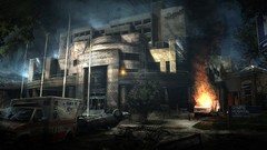 Fire hospital apocalyptic artwork