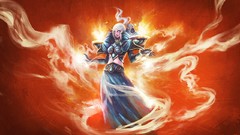 Fire lights Priest world of warcraft Night Elf blizzard 