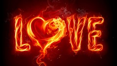 Fire love Hearts flames digital art