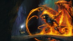 Fire magic demons battles Gandalf Wizards Balrog the lord of 