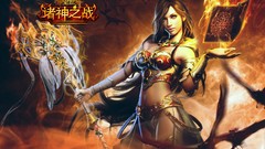 Fire magic woman artwork video games fantasy art Perfect World