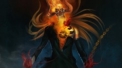 Fire Manga skulls blondes long hair bleach kurosaki ichigo 