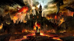 Fire mess explosions destruction storm lava Castles disney 