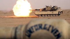 Fire military battle tank