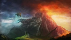 Fire Monsters Volcanoes Escape skies