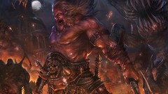 Fire Monsters Warriors diablo iii barbarian artwork video games