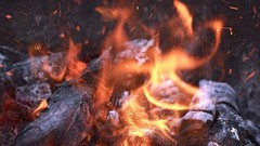 Fire orange explosions flames