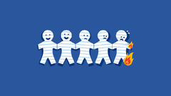 fire paper artwork blue background humor digital art blue
