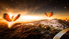 Fire phoenix digital art