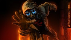 Fire pilot gloves coat gas masks romantically apocalyptic 