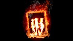 Fire playing cards digital art