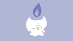 Fire purple ghost Pokemon minimalistic litwick