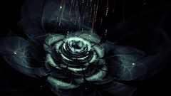 Fire rain Fractals digital crystal flowers