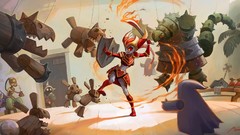 Fire red attack woman dolls Monsters armor Swords League of 