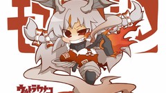 Fire red eyes bows long hair fujiwara no mokou gray hair touhou