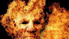 Fire red human red skull fire head