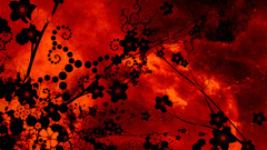 Fire red pretty black