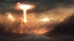 Fire roads fields skies