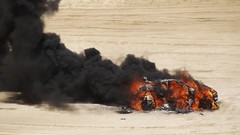 Fire smoke Dakar deserts