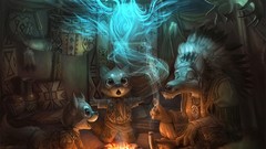 Fire smoke spirit paintings anthropomorphism Afghanistan 