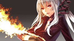 Fire smoking fujiwara no mokou touhou