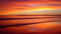 Fire sunset landscape skyline