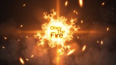 Fire text abstract obey