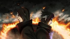 Fire text Brothers uchiha sasuke uchiha itachi akatsuki naruto 