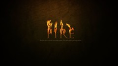Fire text Typography