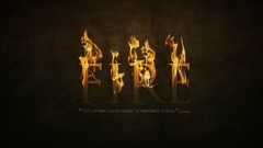 Fire text Typography