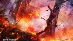 Fire tomb raider lara croft video games bow (weapon)