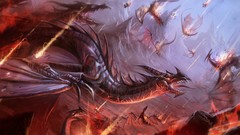 Fire War Dragons paintings fantasy art