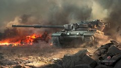 Fire War smoke World of Tanks tanks artwork video games 
