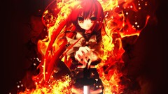 Fire weapons Anime red eyes anime girls shakugan no shana 