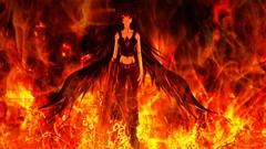 Fire wings anime girls reiuji utsuho touhou