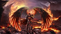 Fire wings armor Inferno Swords angels video games heroes of 