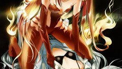 Fire woman Anime anime girls ecchi panties boobs
