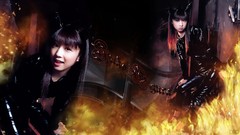 Fire woman asians bangs cosplay