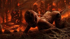 Fire woman devil apocalyptic creatures demons