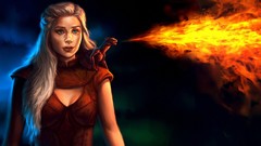 Fire woman Dragons game of thrones blondes Daenerys Targaryen