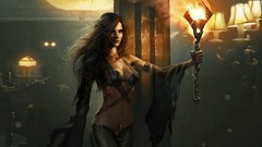 Fire woman fantasy art