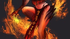 Fire woman flames fantasy art