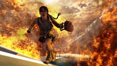 Fire woman game explosions flames video tomb raider lara croft 