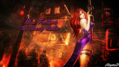 Fire woman Guns flames bounty hunter League of Legends video 
