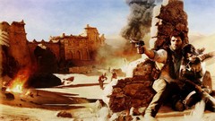 Fire woman Guns game fight scars flames video hurt tomb raider 