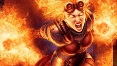 Fire woman magic: the gathering fantasy art Steve Argyle 