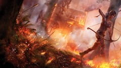 Fire woman tomb raider lara croft