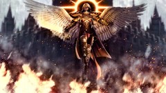 Fire woman wings angels warhammer Adeptus sororitas artwork 